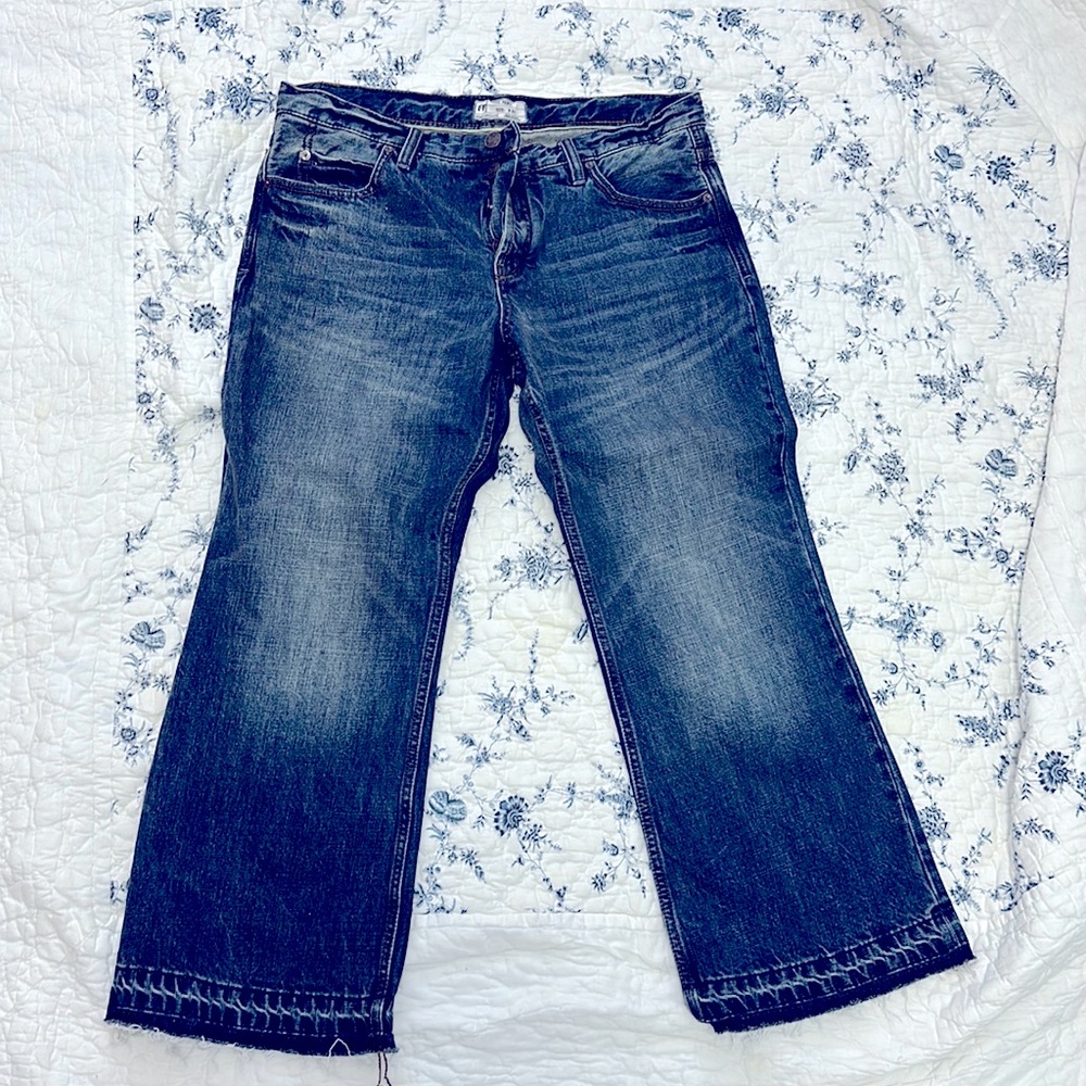 Free People, cropped denim jeans